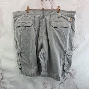 Carhartt Shorts Mens 42 Grey Canvas 11 Inch Camp Relaxed Fit Bermuda Force